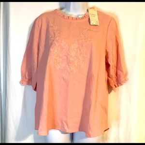 NWT Women’s Lightweight Embroidered Blouse